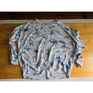 White Birch Blue Gray Tie-Dye Pullover – Size L